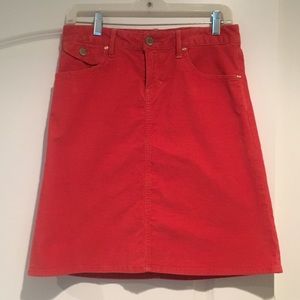 Gap Orange Corduroy Skirt